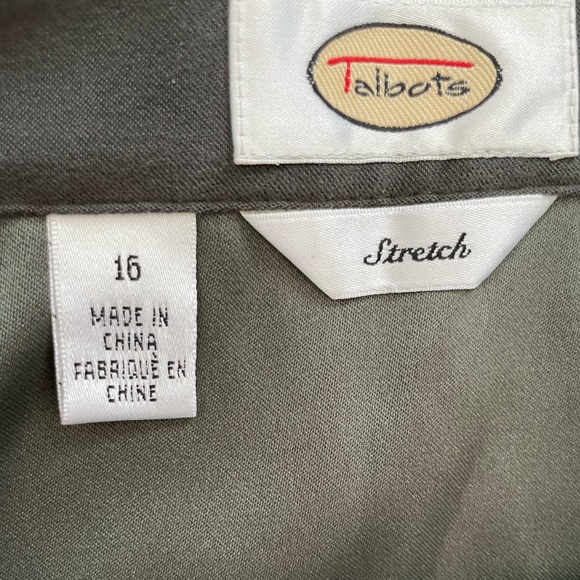 Size 16 Talbots, deep, gray green wrap skirt - Picture 5 of 6